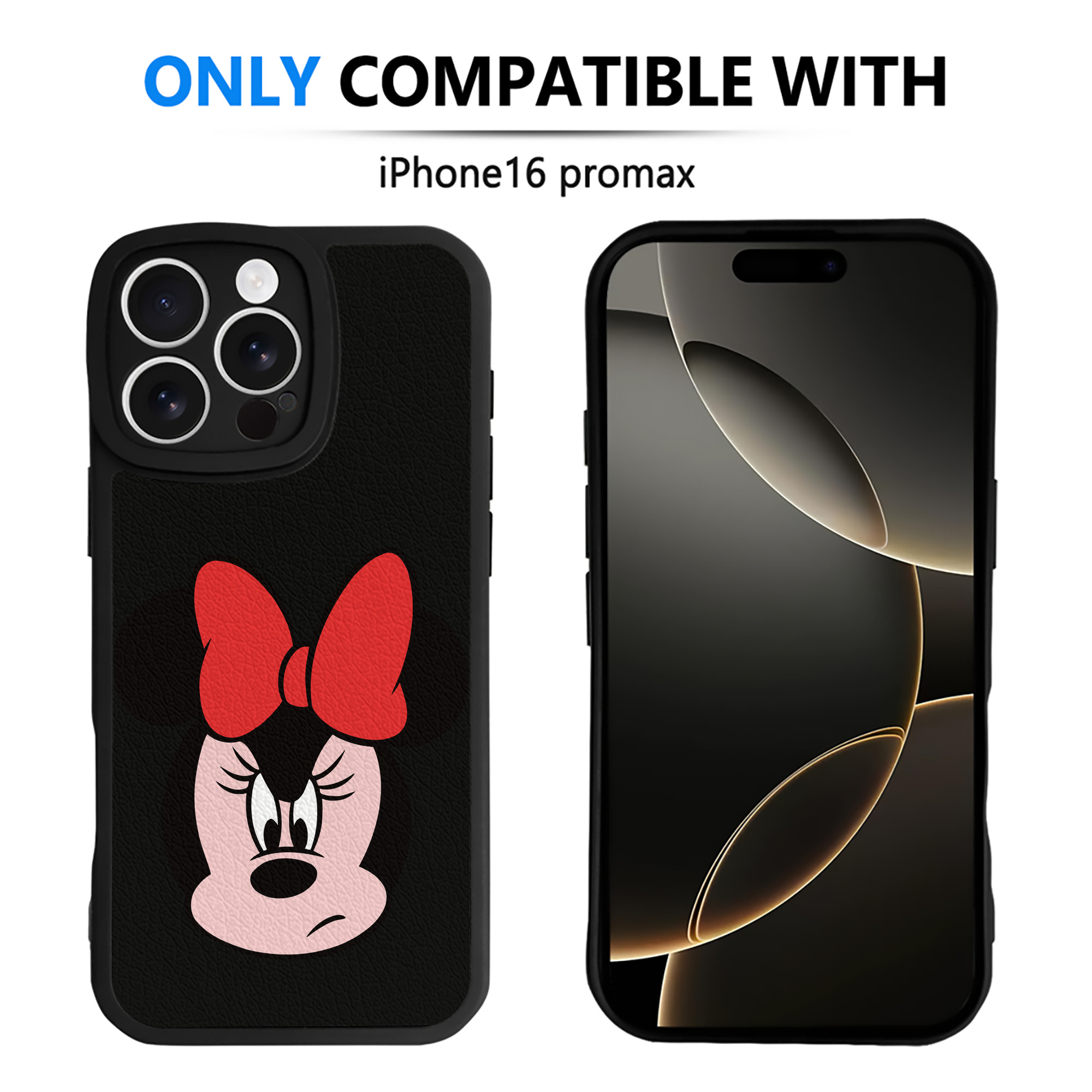 （画像用） ミッキーマウス Mickey Mouse 【iPhone 16シリーズ対応】シリコンスマホケース（レザー調） 材質：シリコン